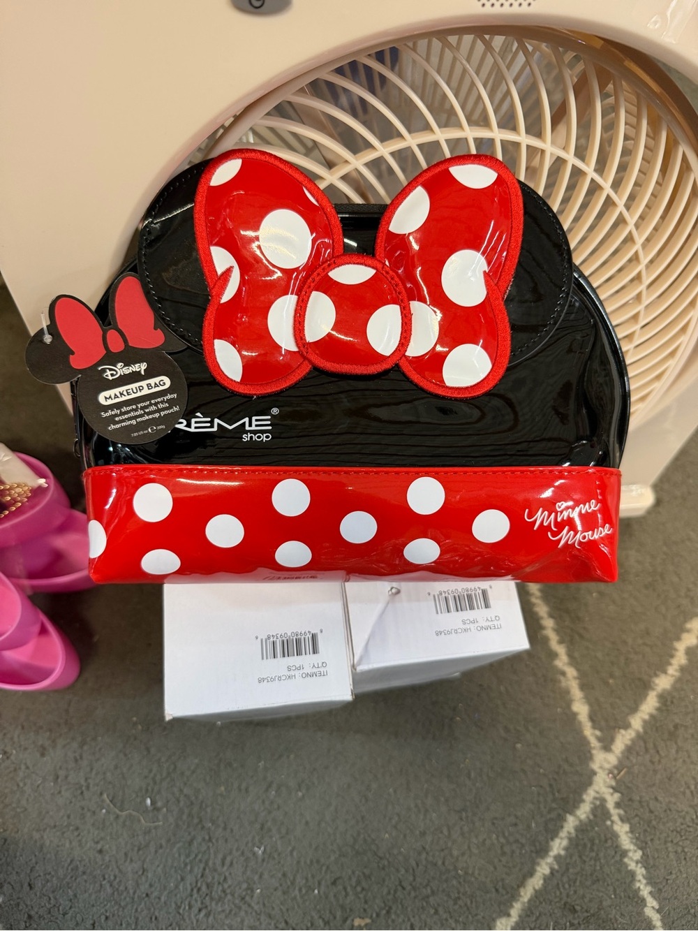 Disney Minnie Mouse Polka Dot Makeup Bag - Red & Black